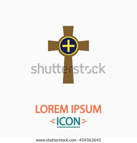 Tombstone Flat Icon On White Background Stock Vector 454363645