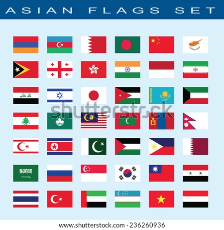 Flags Asia Stock Vectors & Vector Clip Art | Shutterstock