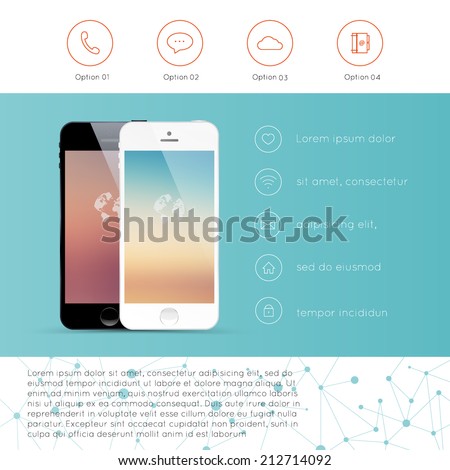 infographic mockup device smartphone presentation template stock infographic mockup device smartphone presentation template stock, Presentation templates