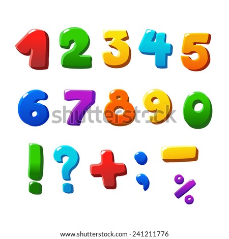 Illustration Numbers Maths Symbols On White Stock Vector 114939661 ...