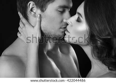 Valuable brunette kissing black man that Gradually. brunette kissing black man