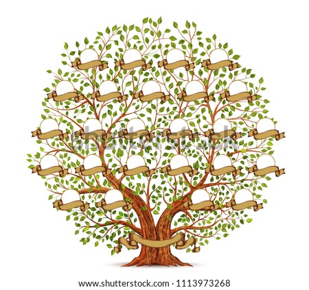 Family Tree Template Vector Illustration Stock Vector 1113973268 ...