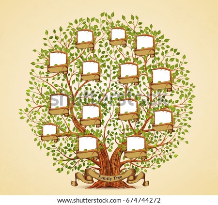 Family Tree Template Vintage Vector Illustration Stock Vector 674744272 Shutterstock Family Tree Template Vintage Vector Illustration Stock Vector 397284052