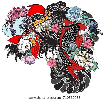 beautiful colorful koi carp water splash stock vector 710530258 beautiful colorful koi carp water splash stock vector 710530258
