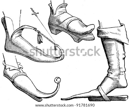 medieval illustration boots boot education cowboy toes encyclopedia publishers soft st shutterstock cartoon 1896 petersburg empire russian