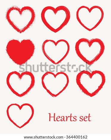 Set Heart Vector Logo Line Art Stock Vector 417777709 - Shutterstock