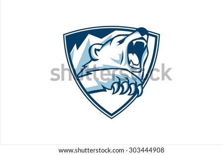 Polar Bear Emblem Stock Vector 303444908 - Shutterstock