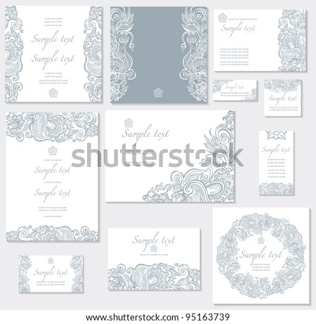 Vector template for wedding cards