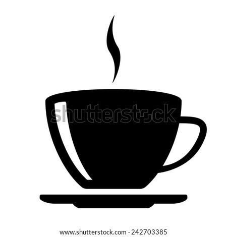 Black Coffee Cup Vector Stock Vector 242703385 - Shutterstock