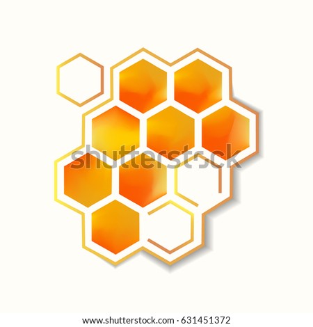 Golden Honeycomb Structure Stock Illustration 95703142 - Shutterstock