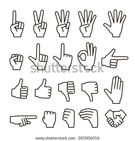 Hand Outline Stock Images, Royalty-Free Images & Vectors | Shutterstock