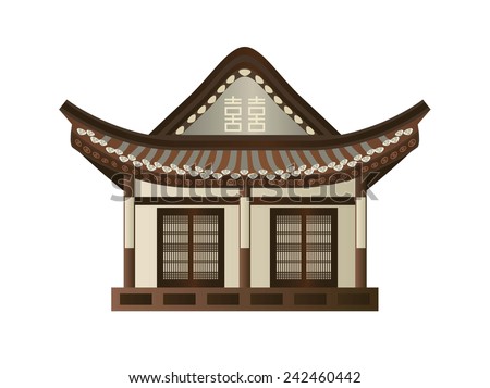  Traditional Chinese House Stock Vector 242460442 