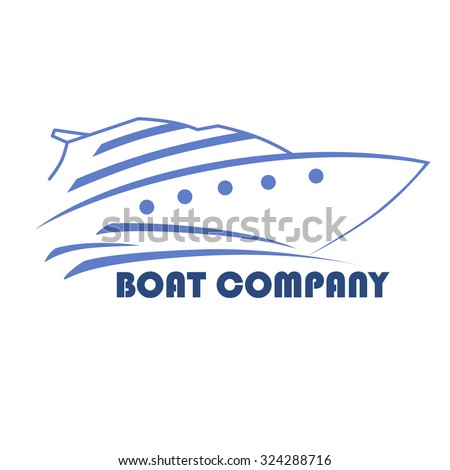 Motor boat, yacht, ocean yacht.It can be used for logos, emblems ...