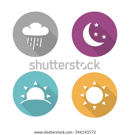 Time Day Black Silhouette Icons Weather Stock Vector 318467366 ...