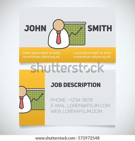 business card print template presentation graph stock vector business card print template presentation graph stock vector, Presentation templates