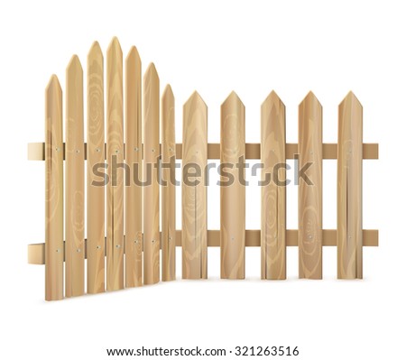 Iron Fence Gate Vector Illustration Stock Vector 203526694 - Shutterstock