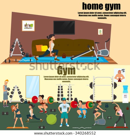 gym home vector Royalty & Images Vectors Free Stock Openspace Images,