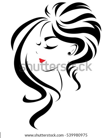 Illustration Women Short Hair Style Icon Stock Vector 