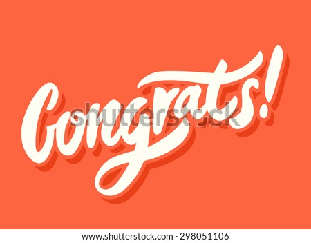 Congrats! Congratulations card. - stock vector