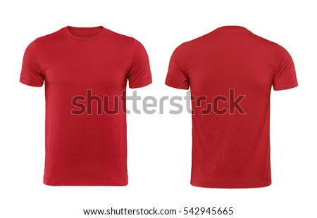 Download Red Tshirts Front Back Used Design Stock Photo 542945665 ...