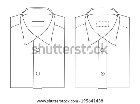 Download Vector Drawing Folded Shirt Templates Stock Vector ...