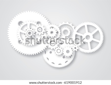 Clockwork Gears Isolated On White Stock Illustration 103069160 ...