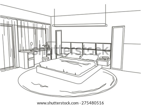 Bedroom Sketch Stock Images, Royalty-Free Images & Vectors | Shutterstock