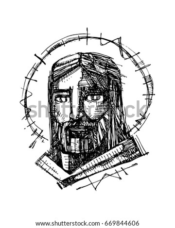 Jesus Face Stock Vectors, Images & Vector Art | Shutterstock