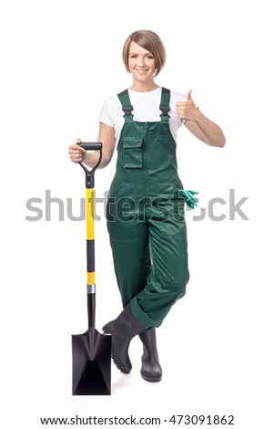 Image result for gardener female with shovel
