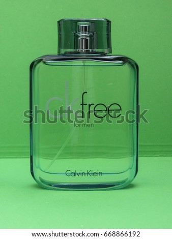 PARIS, FRANCE - CIRCA MAY 2017: Calvin Klein free for men eau de toilette, one of the evergreen bestselling perfumes worldwide