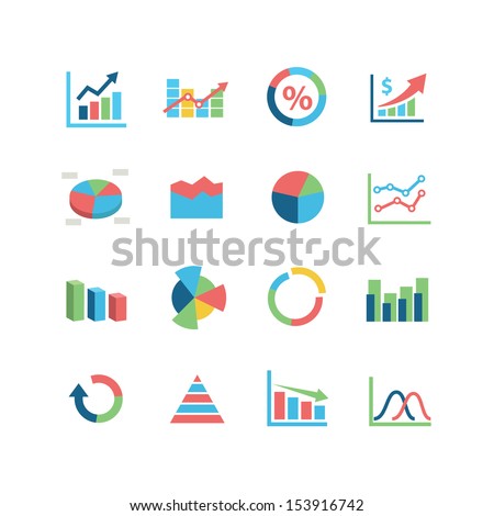 Graph Icon Set Stock Vector (Royalty Free) 153916742 - Shutterstock