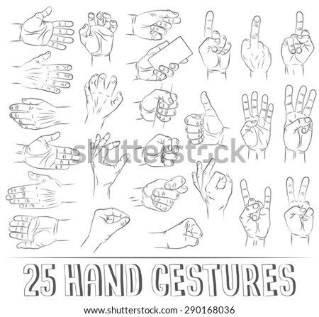 hand gestures sketch