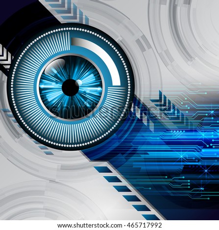 stock photo blue eye abstract cyber future technology concept background illustration circuit binary code 465717992