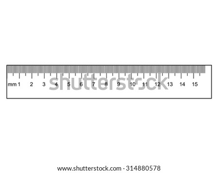 Outline Illustration Ruler Instrument Measurement Stock Vector ...