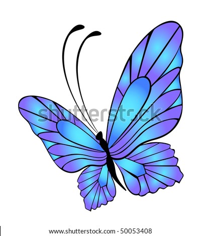 Delicate Colorful Butterfly Hand Paintedpicture Have Stock Illustration ...