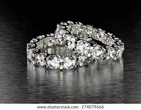 Engagement Ring with Diamond. Jewelry background