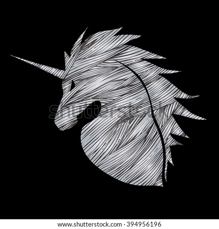 Unicorn Head Silhouette Stock Photos, Images, & Pictures | Shutterstock