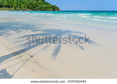 Beautiful lanscape beach in SAO beach in Phu Quoc Island, Kien Giang, Vietnam