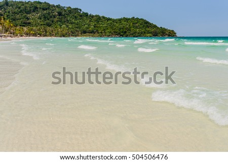Beautiful lanscape beach in SAO beach in Phu Quoc Island, Kien Giang, Vietnam