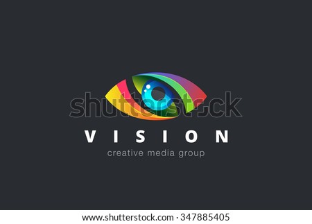 Eye Logo Design Vector Template Colorful Stock Vector ...