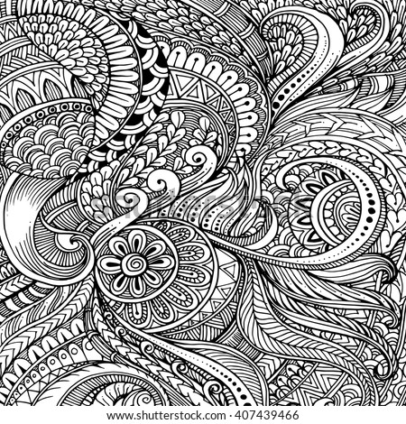 Abstract Paisley Pattern Stock Vector 125462717 - Shutterstock