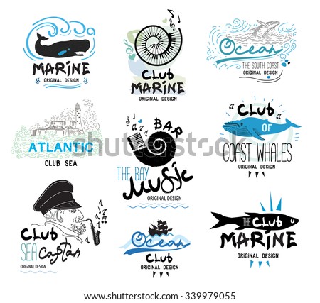 Set Of Retro Clubs And Bars Logo Emblems Design Elements Icons To The Set Of Retro Clubs And Bars Logo Emblems Design Elements Icons To The