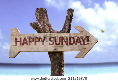 Happy Sunday Sign Beach On Background Stock Photo 211216978 - Shutterstock