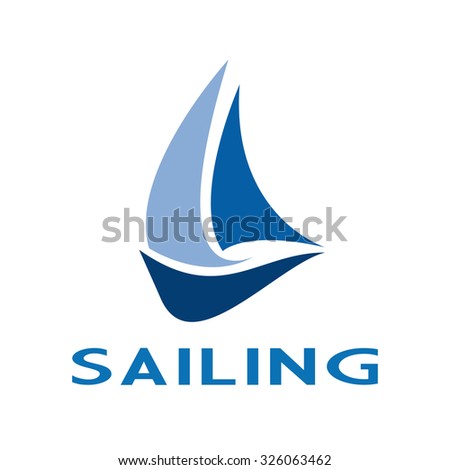 Vector Shape Sailing Boat Logo Symbol Stock Vector 341675111 - Shutterstock