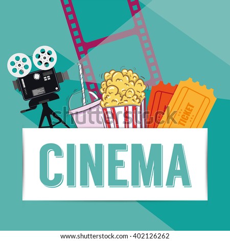 Retro Cinema Poster Vector Movie Ad Stock Vector 145112746 - Shutterstock