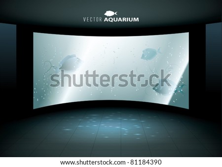 Big Vector aquarium with Fish