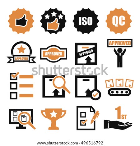 Quality Icon Set Stock Vector 436036486 - Shutterstock