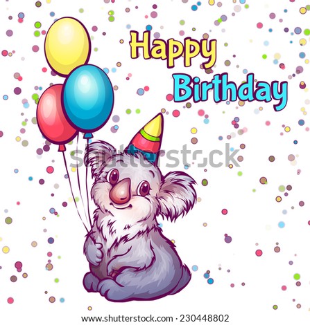 Cute Koala Birthday Card Stock Images, Royalty-Free Images & Vectors ...