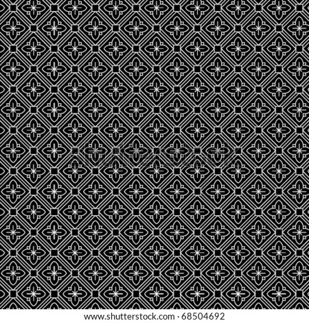 Intricate Black White Vector Pattern Stock Vector 68504692 