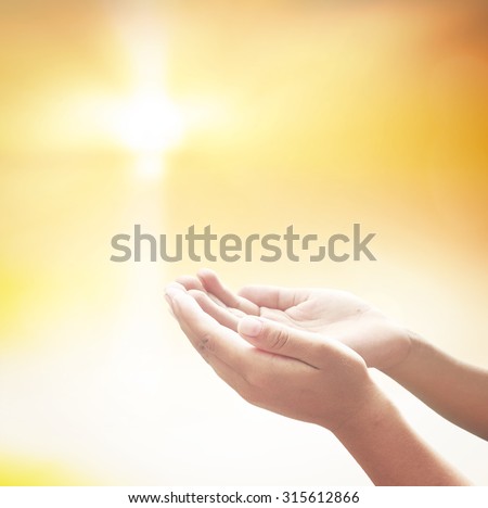 Woman Hand Praying Blessing God On Stock Photo 539516275 - Shutterstock